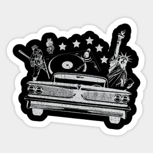 Funny American Theme Design Sticker